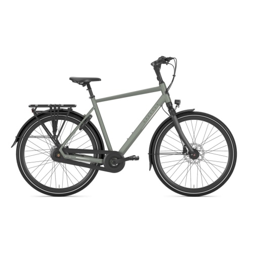 Zijaanzicht van de Gazelle Chamonix C8 sportieve stadsfiets in een moderne kleurstelling.