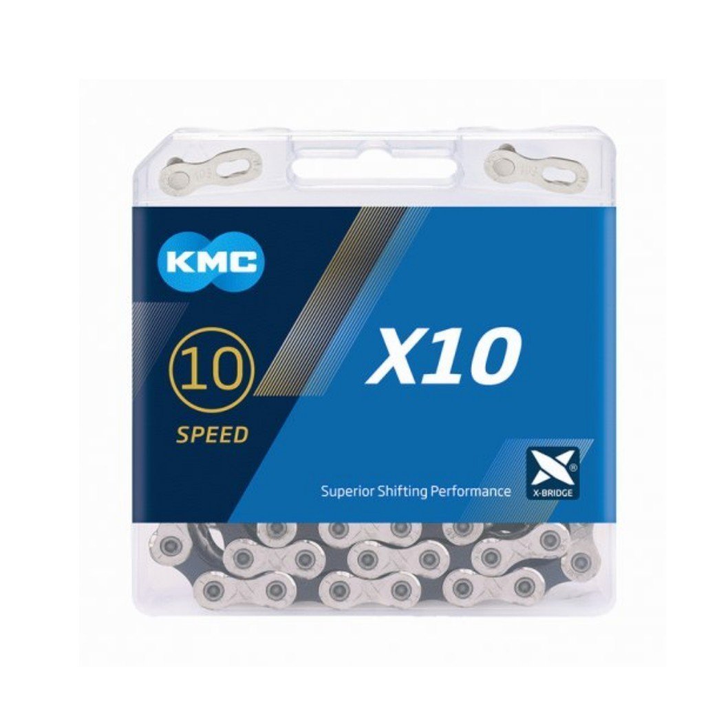 Kmc ketting X10 silver/black 114s
