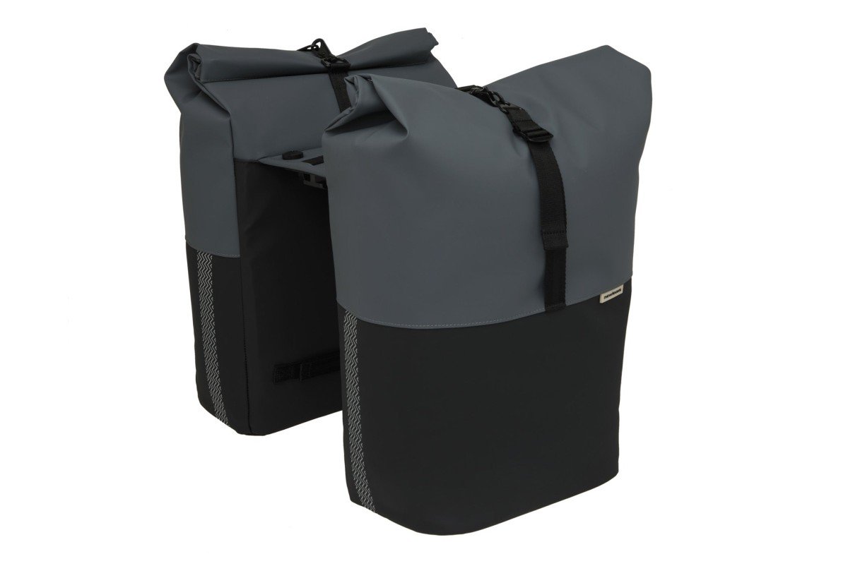 New Looxs fietstas dubbel Nyborg donkergrijs/zwart - Afbeelding 3