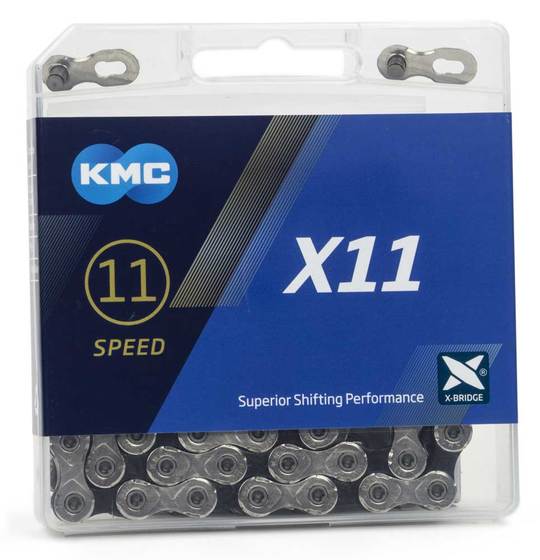 Kmc ketting X11 silver/black 114s