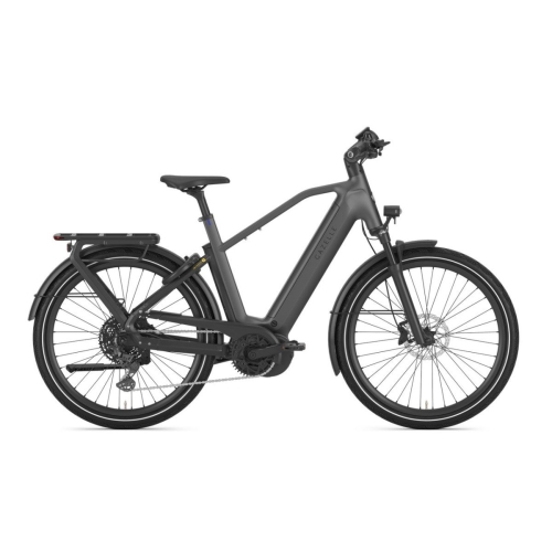 Robuuste Gazelle Eclipse T11 elektrische fiets met 11 versnellingen en krachtige middenmotor op wisselend terrein.